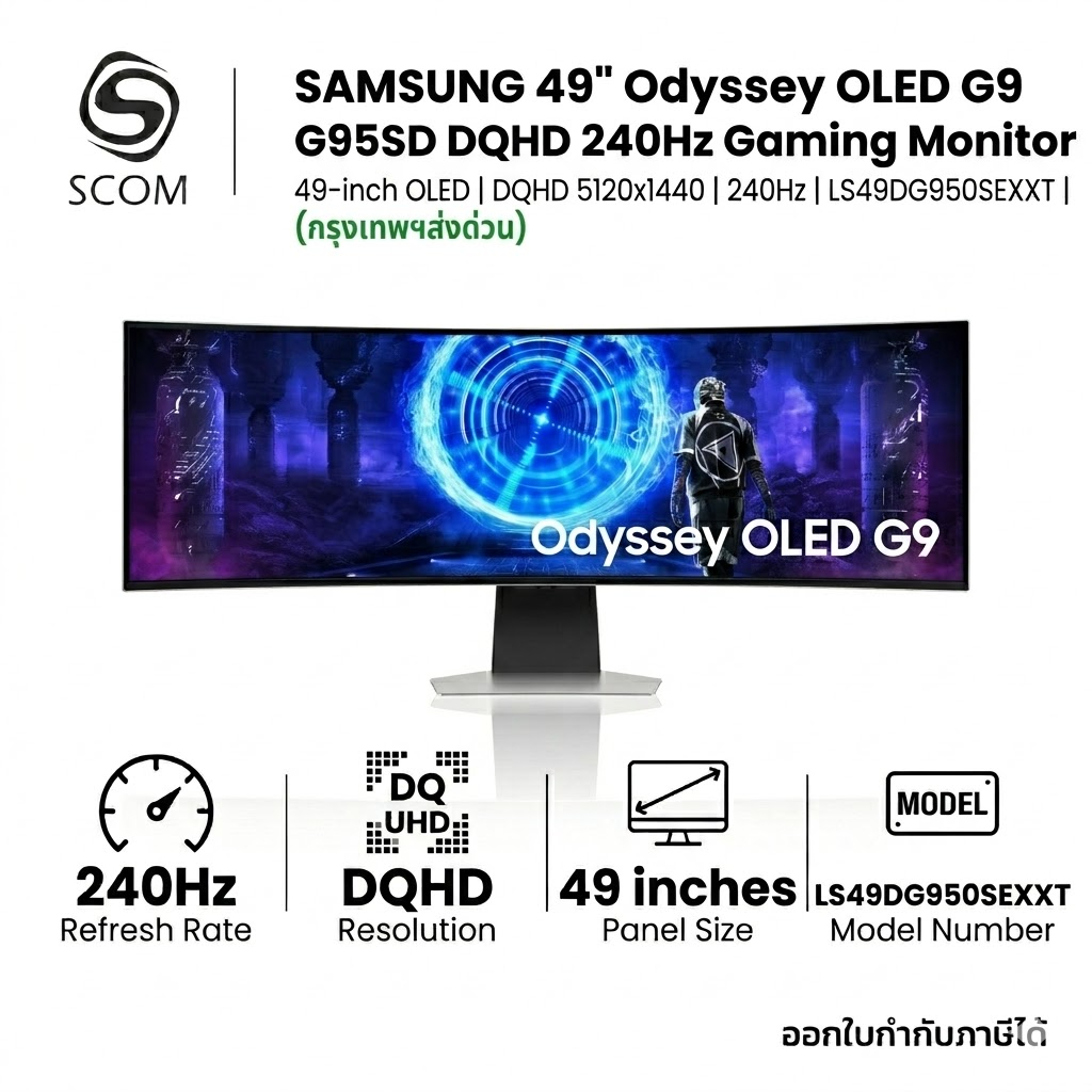 (Pre-order) SAMSUNG 49" Odyssey OLED G9 G95SD DQHD 240Hz Gaming Monitor (LS49DG950SEXXT)
