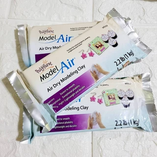 ดินปั้นธรรมชาติ Air Dry 1000 กรัม สีขาว/สีน้ำตาล ไม่ต้องอบ ไม่แตกง่าย งานศิลปะ DIY
