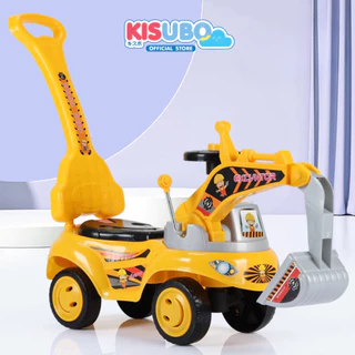 Kisubo Thailand รถแมคโคร รถขาไถ รถขาไถเด็ก รถแมคโครนั่งได้ รถตักดิน มีไฟ มีเสียงเพลง 4 ล้อ