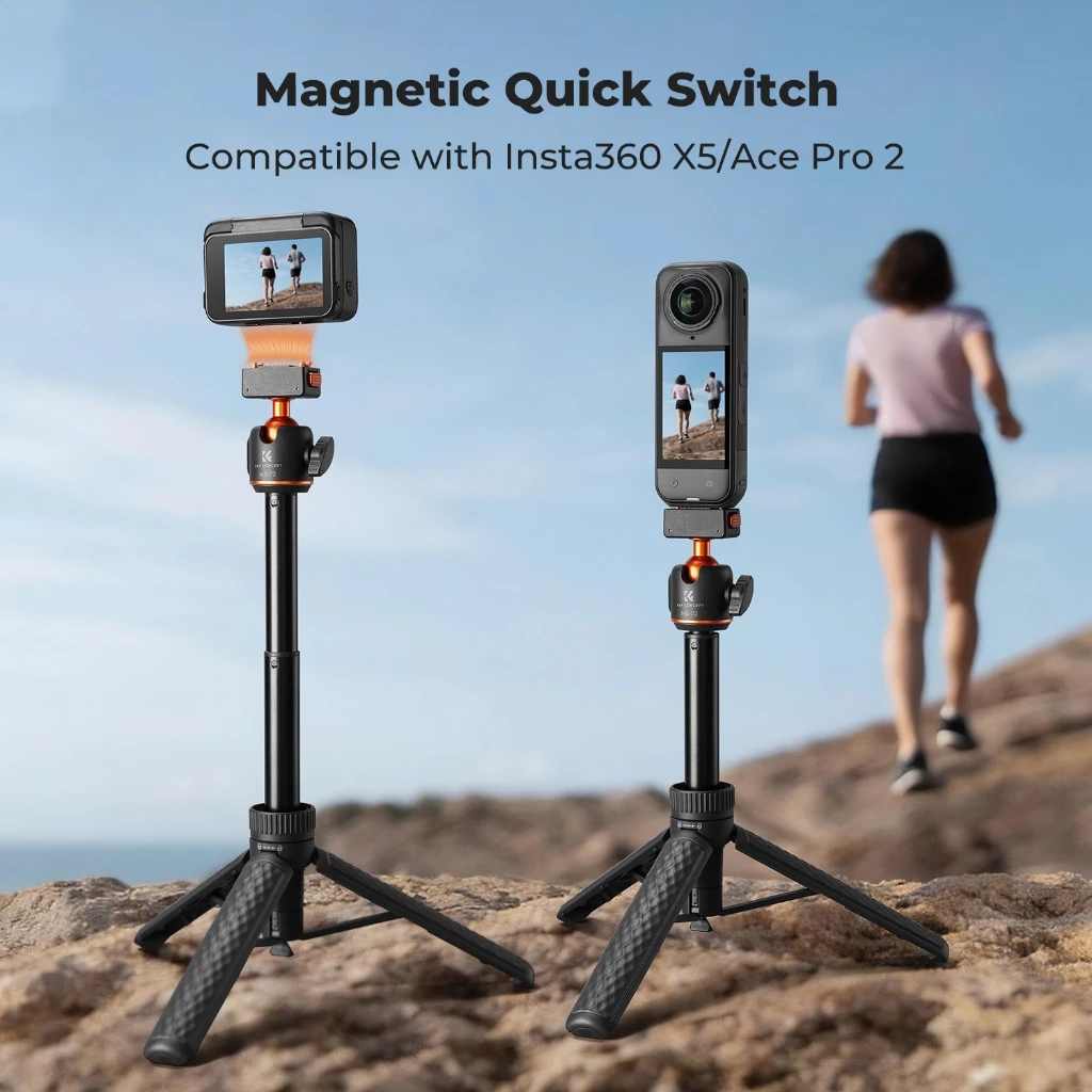 K&F CONCEPT MS72 ไม้เซลฟี่ 66ซม. Selfie Stick Tripod ปรับ 360 องศา สําหรับ Insta360 X5/Ace Pro 1/2 thumbnail 4