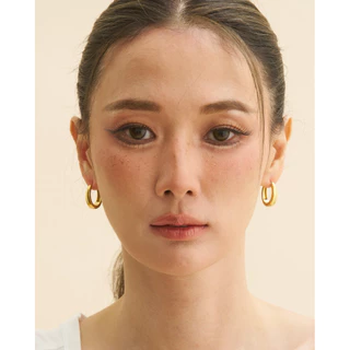 (Preorder L )Adornment Club - Classic hoops earrings gold ต่างหู ทอง S,M,L l nickel free waterproof แพ้ง่ายใส่ได้ กันน้ำ