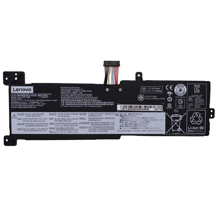 ( ส่งฟรี รับประกัน 1 ปี ) แบตเตอรี่ L17L2PF0 ของแท้ ( IdeaPad 330-15ARR 330G-15ARR L17M2PF0 L17M2PF1