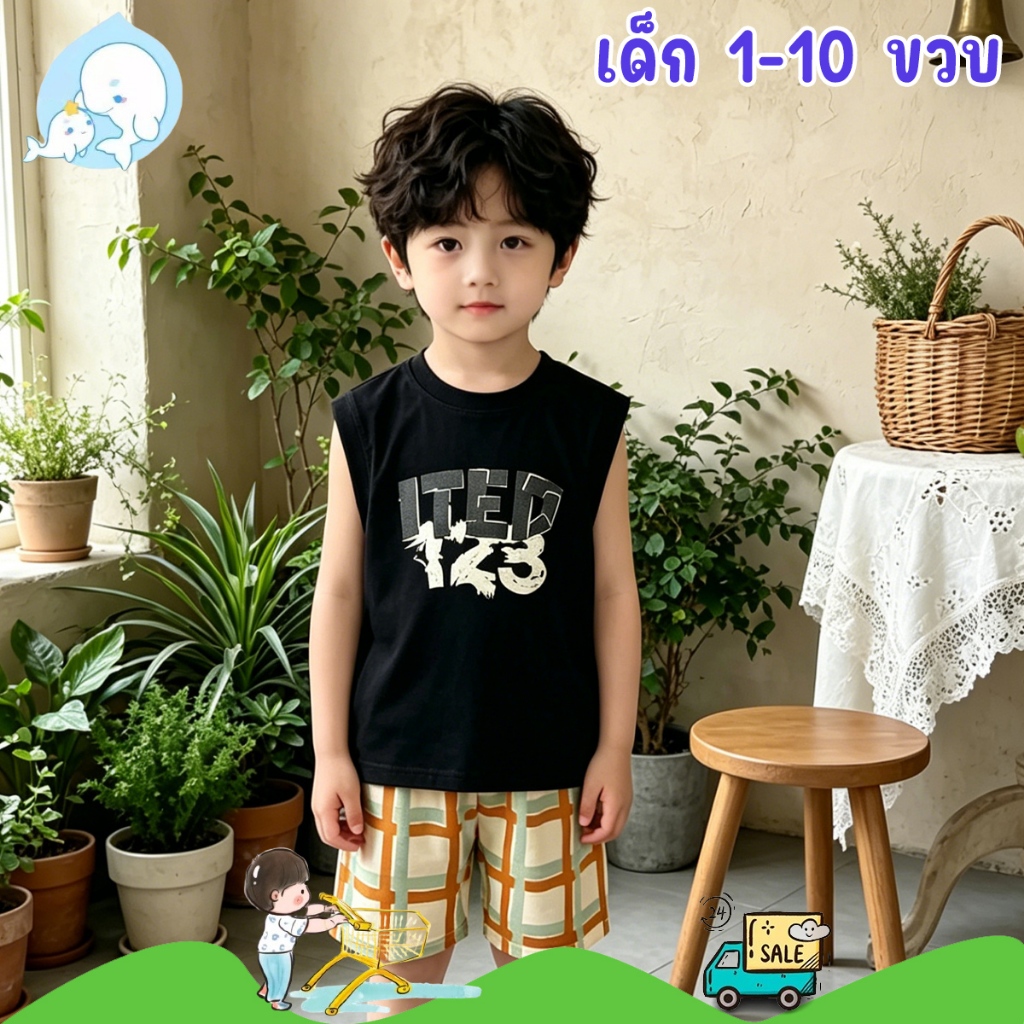 เสื้อกล้ามเด็กสไตล์เกาหล เสื้อกล้ามเด็กหน้าร้อน แบบแฟชั่น งานดีไซน์แฟชั่น เด็กโตใส่ได้