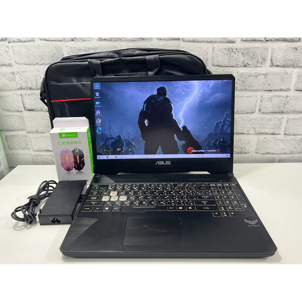 โน๊ตบุ๊คมือสอง Asus FX505DT Gaming AMD Ryzen5 3550H M.2 256gb+HHD 1TB แรม 8gb NVIDIA GeForce GTX 165