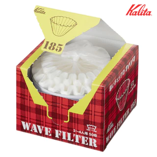 กระดาษกรองกาแฟ Kalita KWF-185 แบบคลื่น สำหรับ 2-4 คน 50 ชิ้น สีขาว #22210