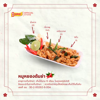 พรทิพย์ หมูหยองรสต้มยำ ขนาด 80-260 กรัม รสจัดจ้านถึงเครื่องต้มยำ ส่งตรงจากโรงงาน