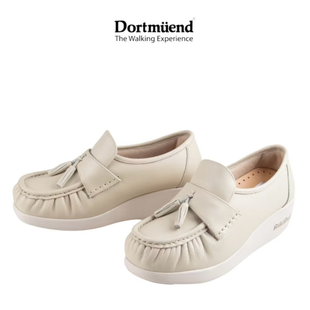 รองเท้าDortmuendแท้💯เบอร์39มือหนึ่งใหม่พร้อมป้ายพร้อมกล่องสีครีมพร้อมส่งขายขาดทุนที่ซื้อ รองเท้าเพื่