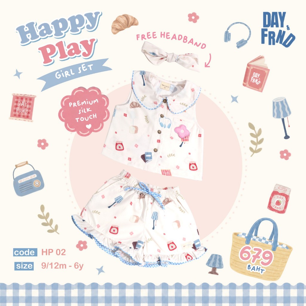 (พร้อมส่ง) Happy Play Girl Set HP02B