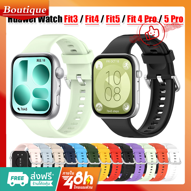 สายนาฬิกาข้อมือซิลิโคน แบบนิ่ม สําหรับ Huawei fit 3 Huawei Watch Fit3 / Fit 4 / Huawei Watch Fit 4 Pro/ Fit 5 / Fit5 Pro