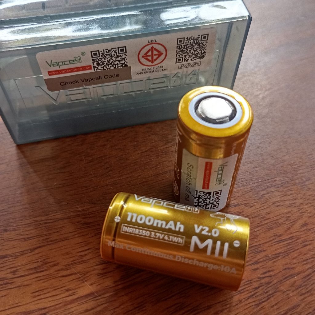ถ่านชาร์จVapcell 18350 Mll V2.0ราคาต่อ1ก้อน