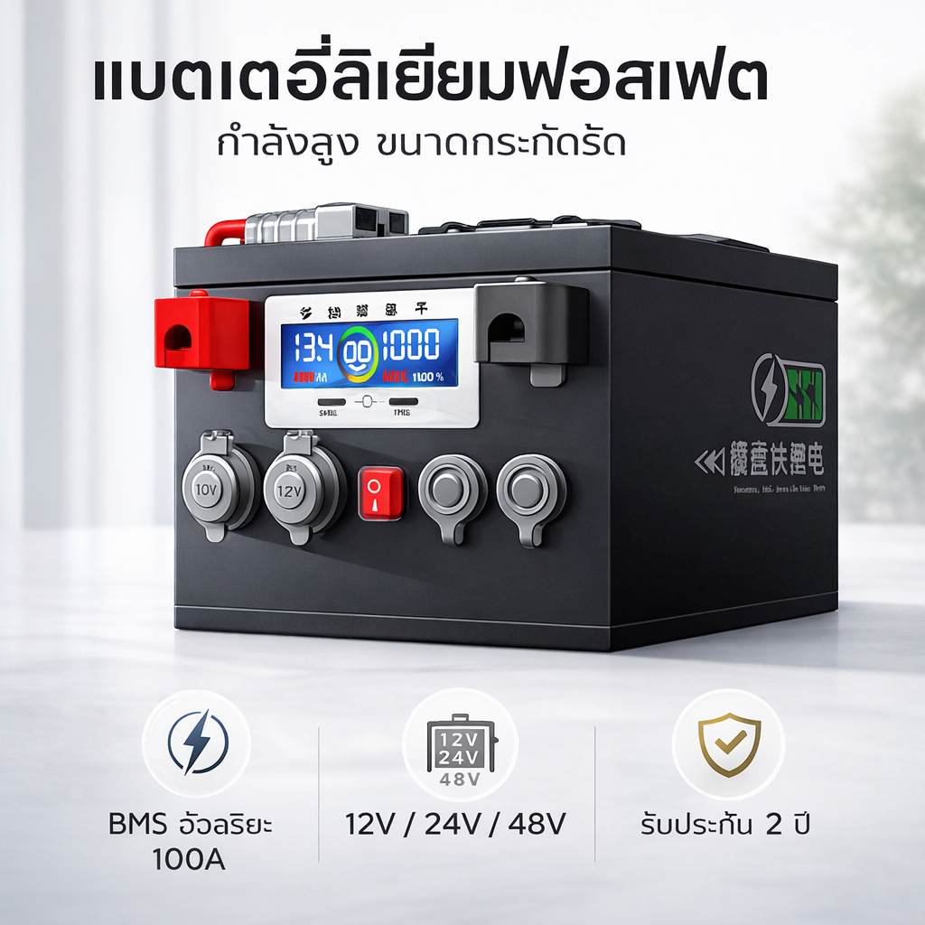 📦พร้อมส่งในไทย 📦แบตลิเธียม LiFeP04 CATL 12 24 48v 100-600ah ราคาส่งโรงงาน คุณภาพดีเกรดA แถมที่ชาร์จ220v