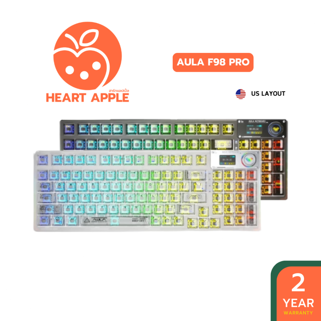 คีย์บอร์ดไร้สาย AULA F98 PRO Gasket Mechanical Keyboard