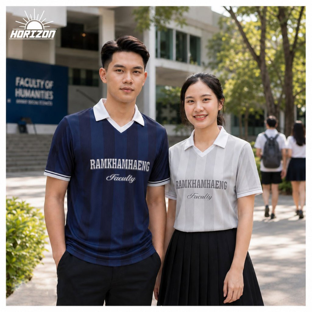เสื้อม.รามคำแหง ใส่ ชื่อ เบอร์ ชื่อคณะ ฟรี!!! Ramkhamhaeng Custom Shirt V.2 ผลิตใหม่ แชทเข้ามาแจ้งข้อมูล