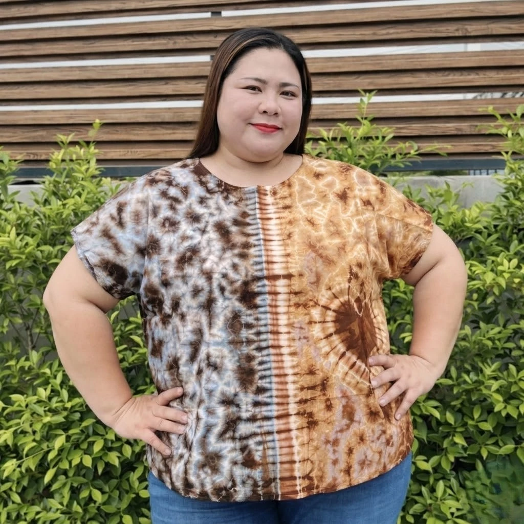 เสื้อมัดย้อมแขนปีกสาวอวบ อก 60 นิ้ว ผ้าแมมเบิร์ตสปัน Lady Clothing thumbnail 9