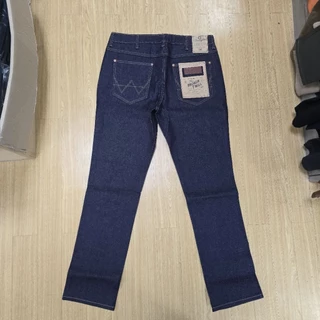 กางเกงยีนส์14Oz. Wrangler ผู้ชาย ผ้าดิบทอสลับ ทรงกระบอกGreensboro สียีนส์เข้ม รุ่น[MGEC01]