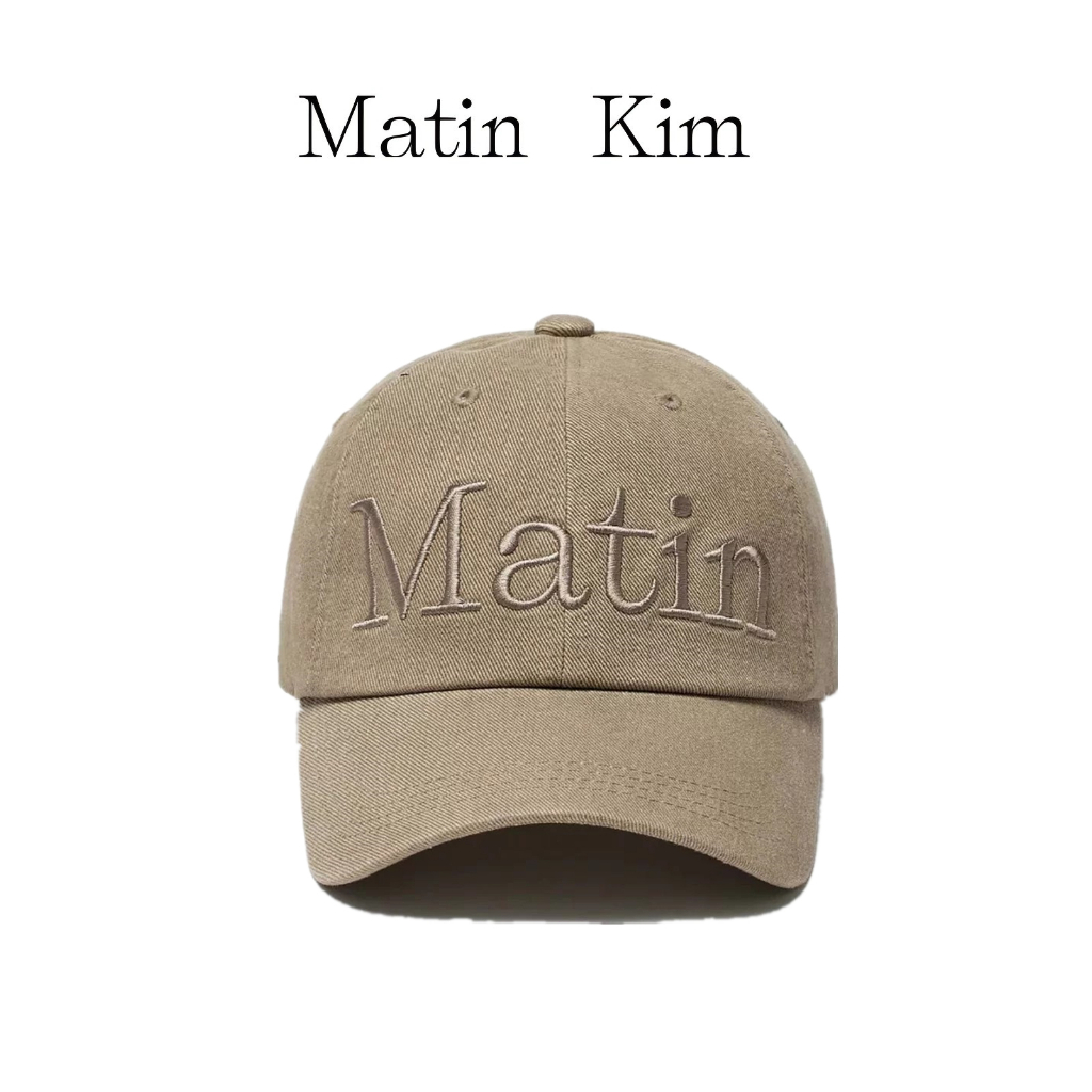 【Matin Kim】 MATIN LOGO WASHED BALL CAP-PINK/BLACK