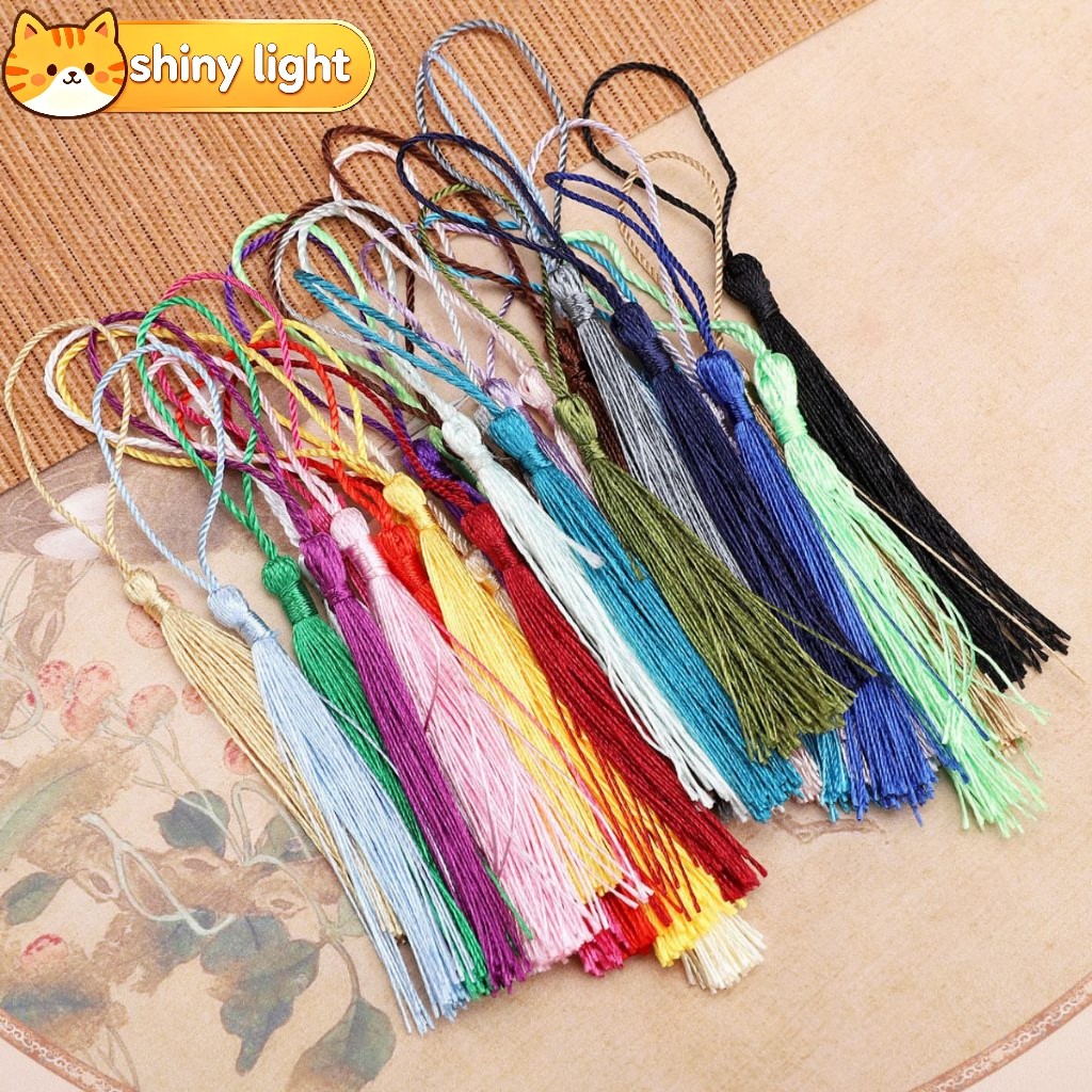 ชุดพู่และสายคล้อง DIY ยาว 13 ซม. 32 ชิ้น อุปกรณ์ทำที่คั่นหนังสือ จี้ห้อย เครื่องประดับ สร้อยคอ