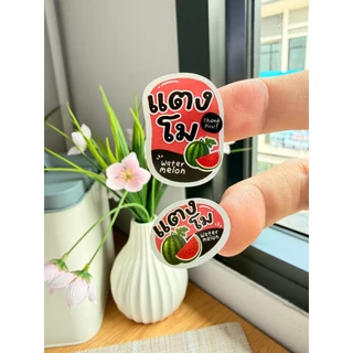 [ปรับใหม่] สติ๊กเกอร์เครื่องดื่ม สติกเกอร์รติดขวดน้ำ ชาไทย กาแฟ น้ำผลไม้ รสชาติเครื่องดื่ม [no.101]