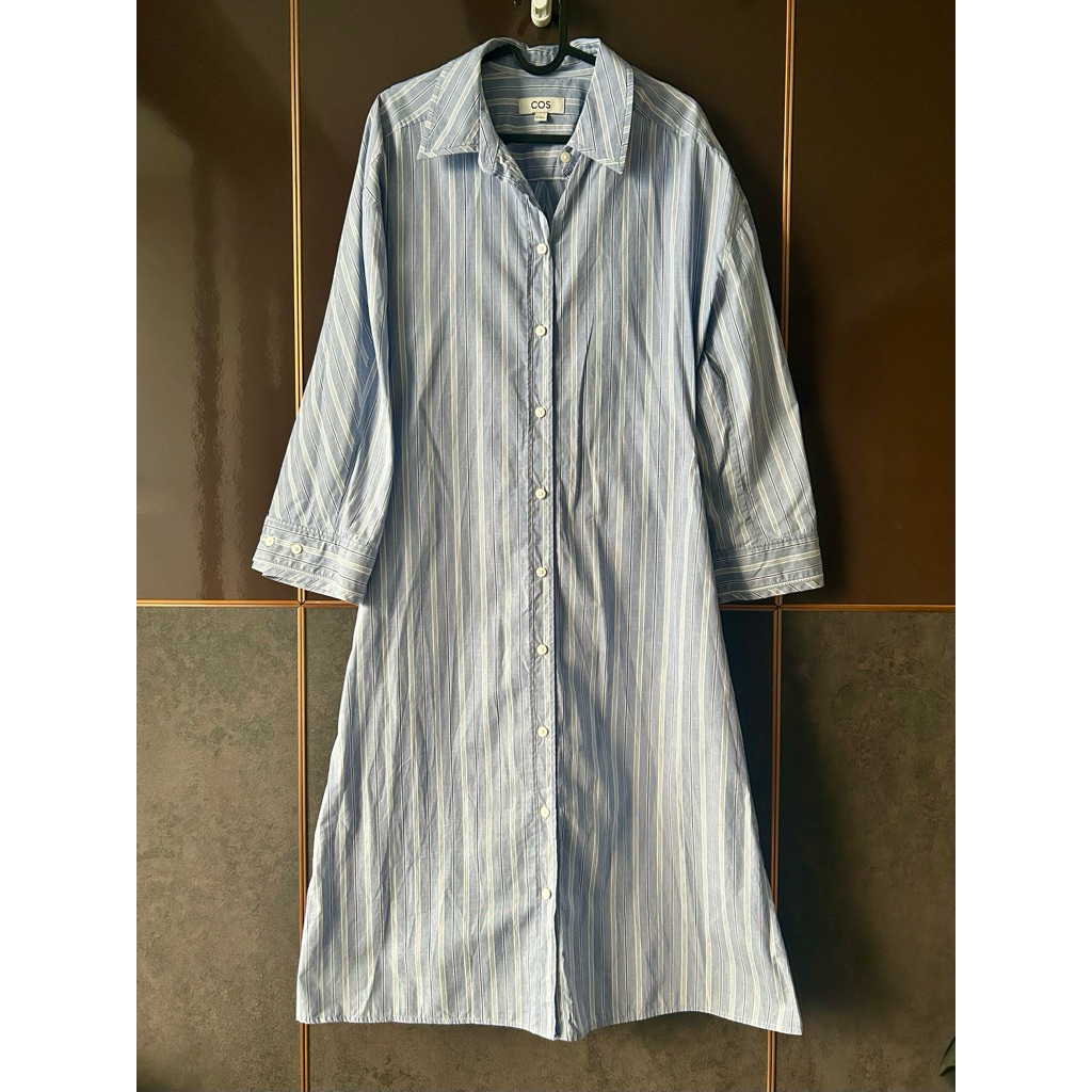 เดรสเชิ้ตลายทาง แบรนด์COS : COS Pinstriped shirt Dress