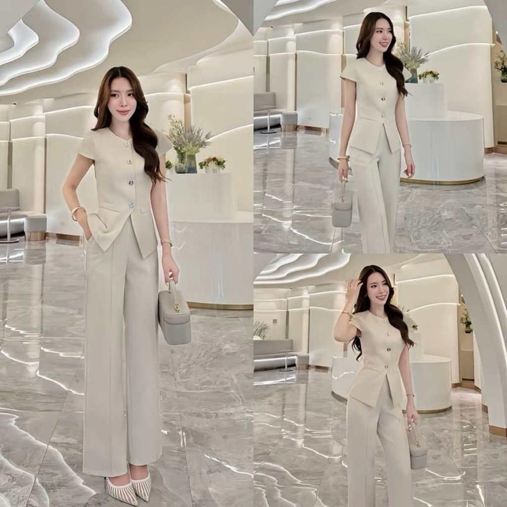 มือ2:Size.M Kelsey set เสื้อมีแขน+กางเกงขายาว จากร้านVellis Closet