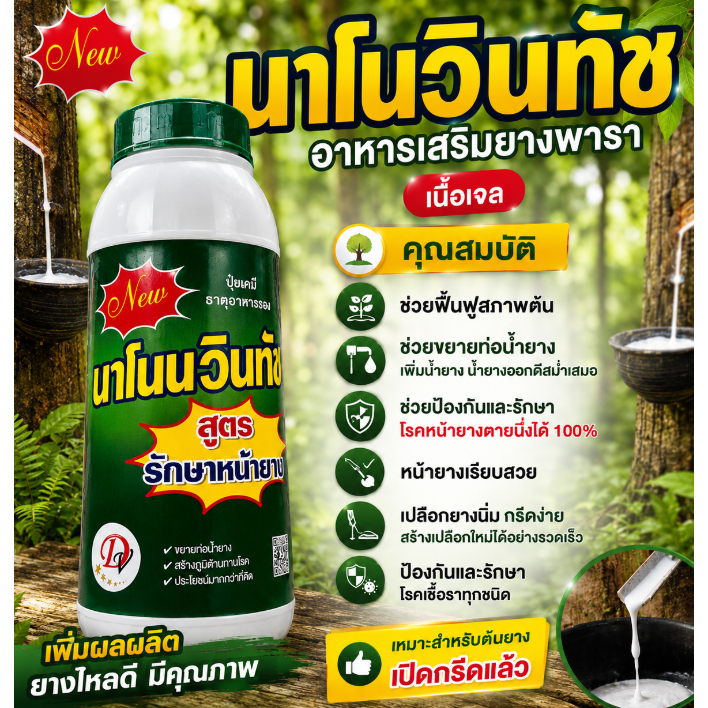 นาโนนวินทัชฝาเขียวฟื้นฟูต้นยาง