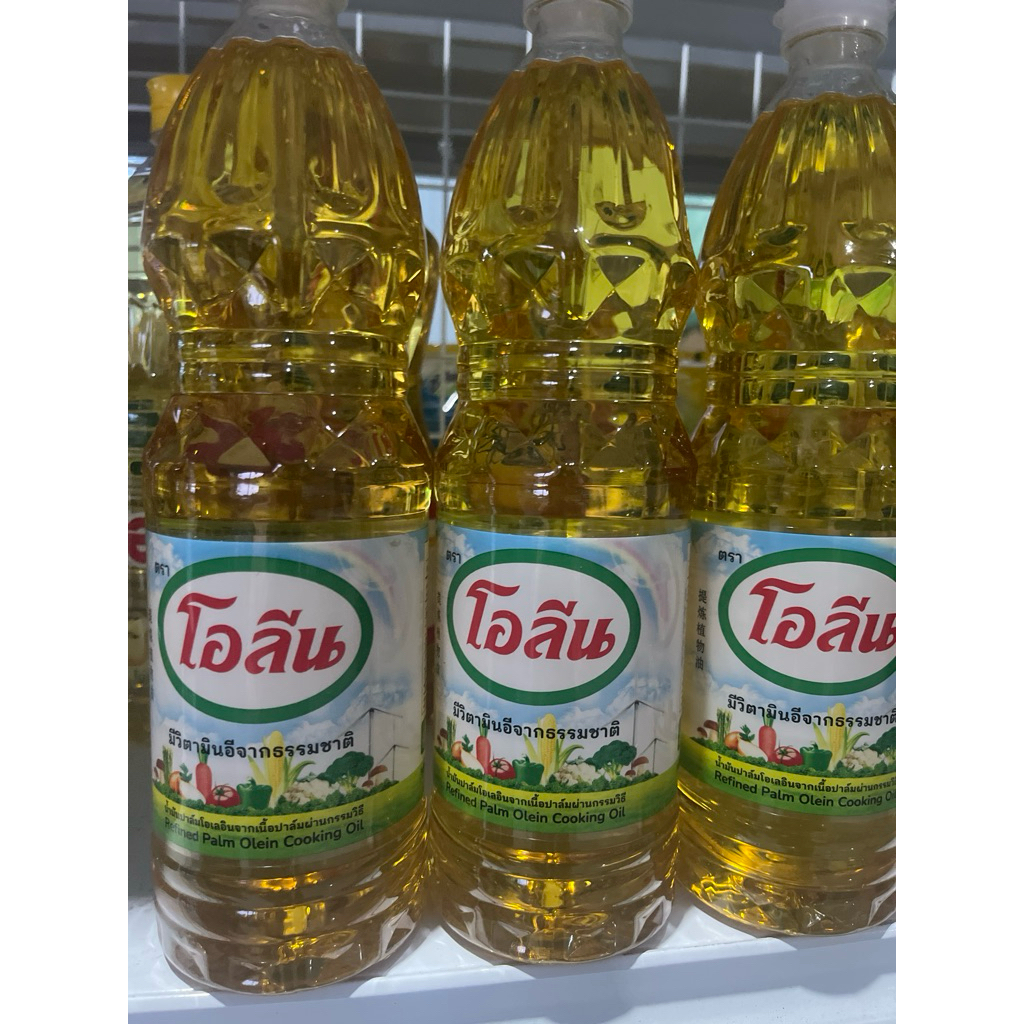 น้ำมันปาล์ม ตรา โอลีน ขนาด 1 ลิตร แพ็ค 3 ขวด