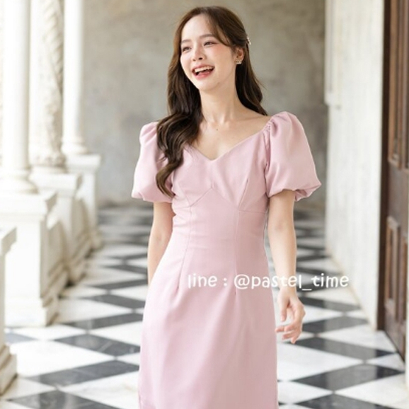 เดรส PASTEL TIME SIZE L ชมพู