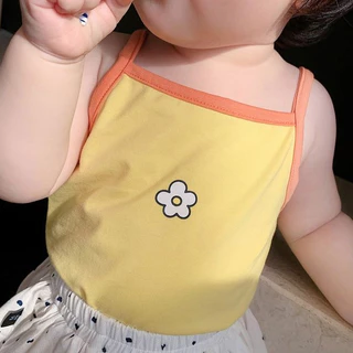 Babyonline(Y167)B1 (ส่งด่วน1วัน)เสื้อสายเดี่ยวไขว์หลังผ้าฝ้ายลายน่ารักๆสำหรับเด็ก ผ้านุ่มเด้ง ระบายอากาศ
