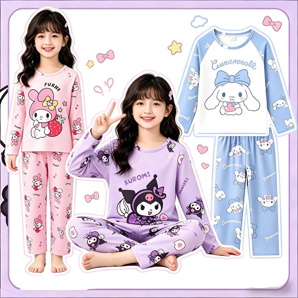 Affordable Kids Teen's Long Sleeve Round-Neck Playful Unicorn Girls' Sleepwear for 7 - 8 years
