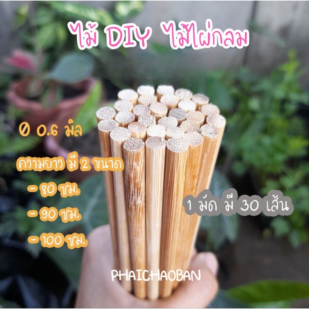 ไม้ DIY  ไม้ไผ่กลม (ขนาดพิเศษ)