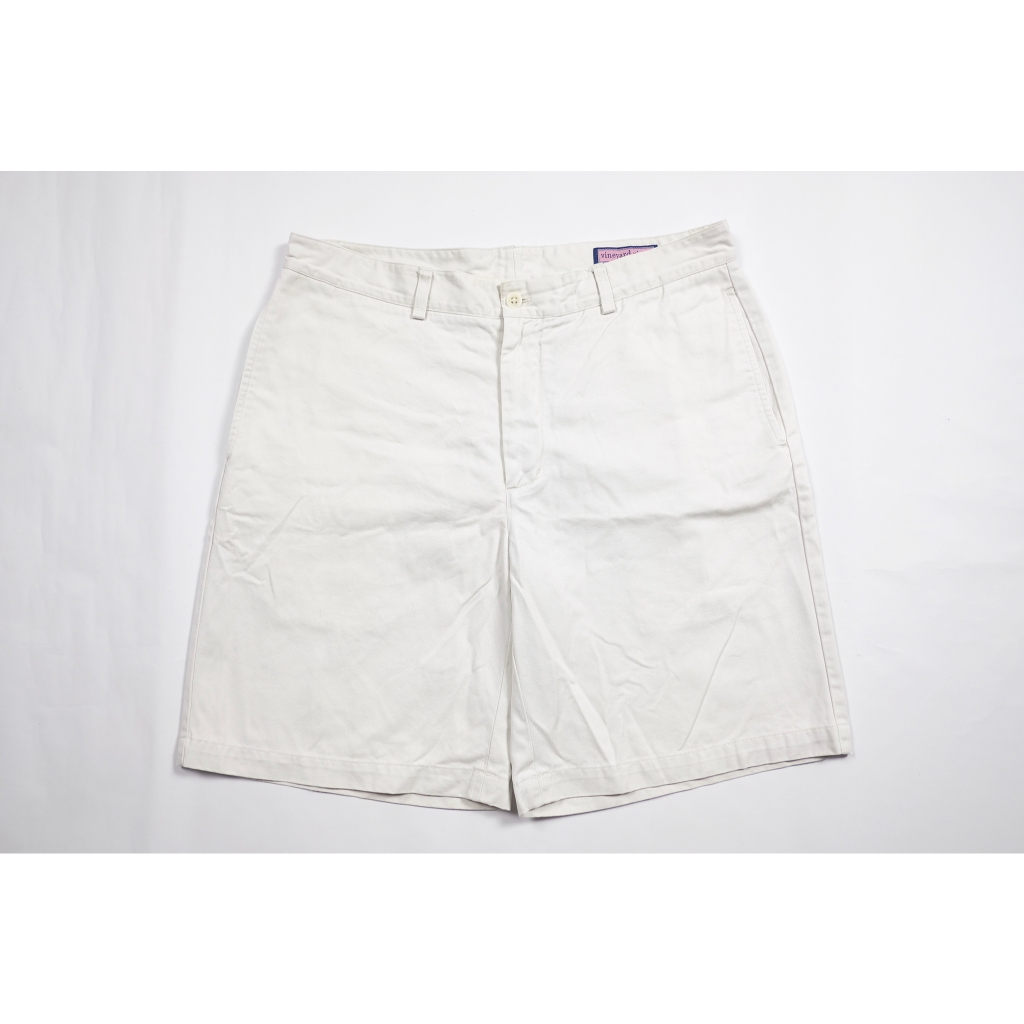 Vineyard Vines กางเกงขาสั้น ผ้าคอตตอน สีกากีอ่อน ไซส์ 36.5
