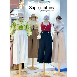 /SC/ Miranda Pants กางเกงทรงกระบอก สาวอวบ มีไซส์เอว32-64 เอวสูง สม็อคหลัง เก็บทรงสวย #ไซส์ใหญ่ พลัสไซส์
