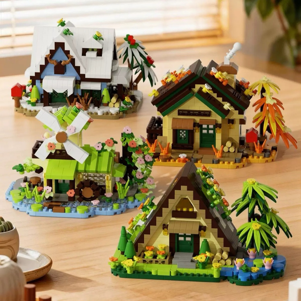พร้อมส่งในไทย 🇹🇭 ตัวต่อ DIY บ้าน 4 แบบ - Modern house building blocks
