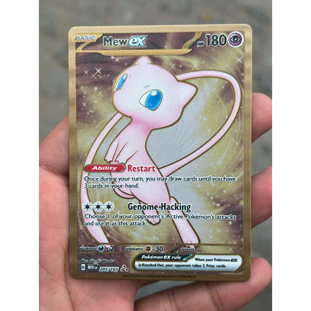 Mew ex (151 metal card) promo pokemon card (มิว การ์ดโลหะ)