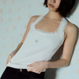 (พร้อมส่ง)Bemingtop754(XS-3XL) - Lila Tank Top เสื้อกล้ามลูกไม้(โพส2)