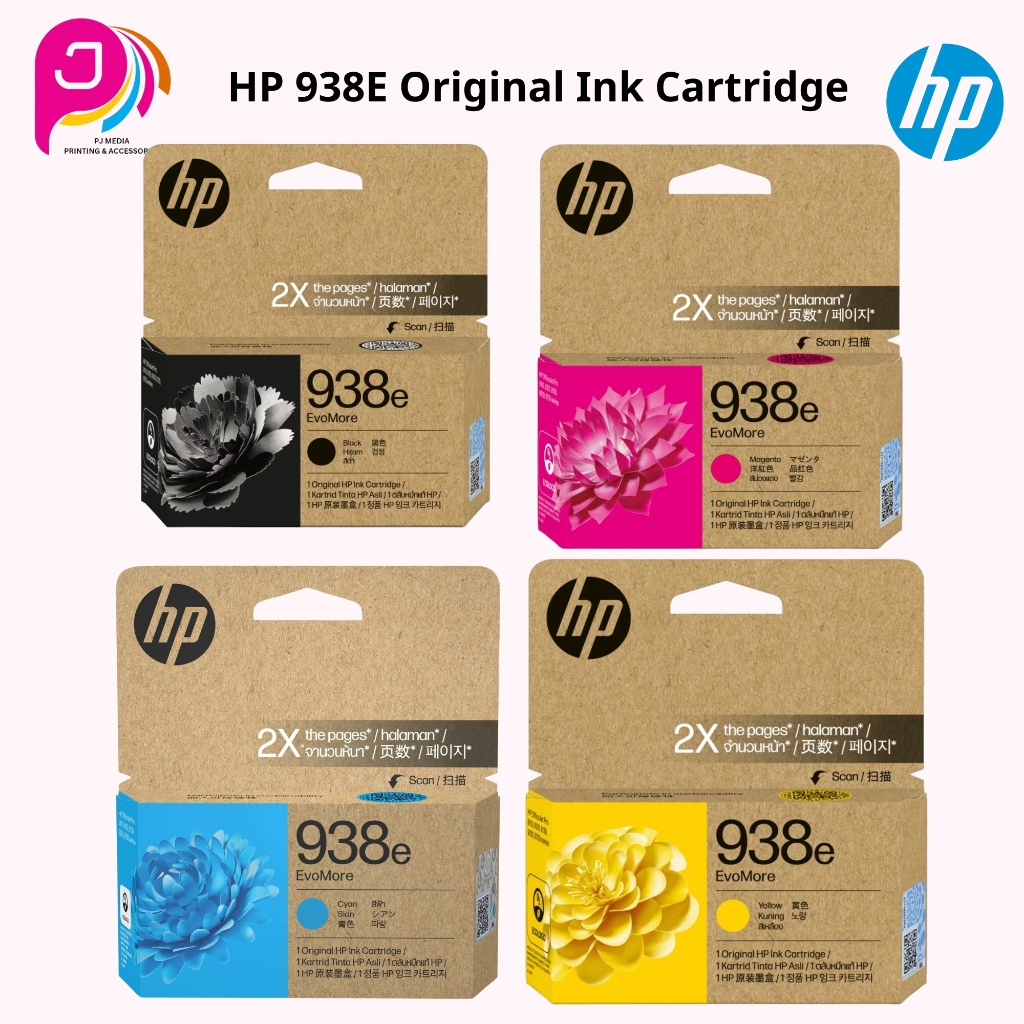 HP 938e (หมึกมาก) Original Ink Cartridge หมึกแท้สำหรับ HP OfficeJet Pro 9110 / 9120 / 9130 / 9720 / 