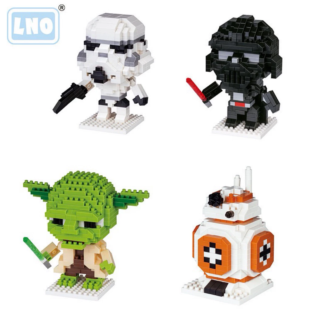 ตัวต่อไมโครบล็อก ชุด Star Wars ซีรีส์ (BB-8, Yoda, Darth Vader, Stormtrooper, R2-D2) ของเล่นเสริมทักษะ ฝึกสมาธิ
