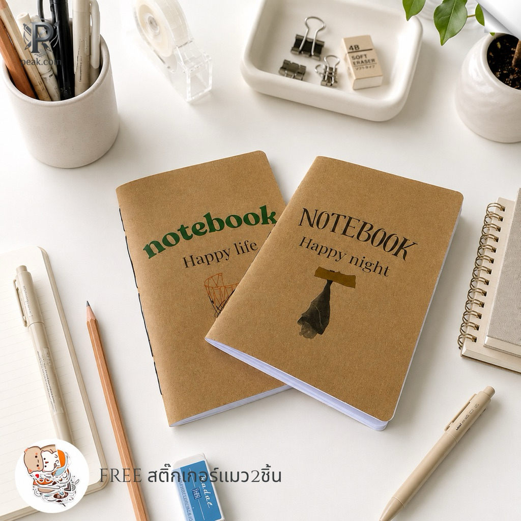 สมุดบันทึก handmade ขนาด A5 DIY พกพาง่าย สะดวก