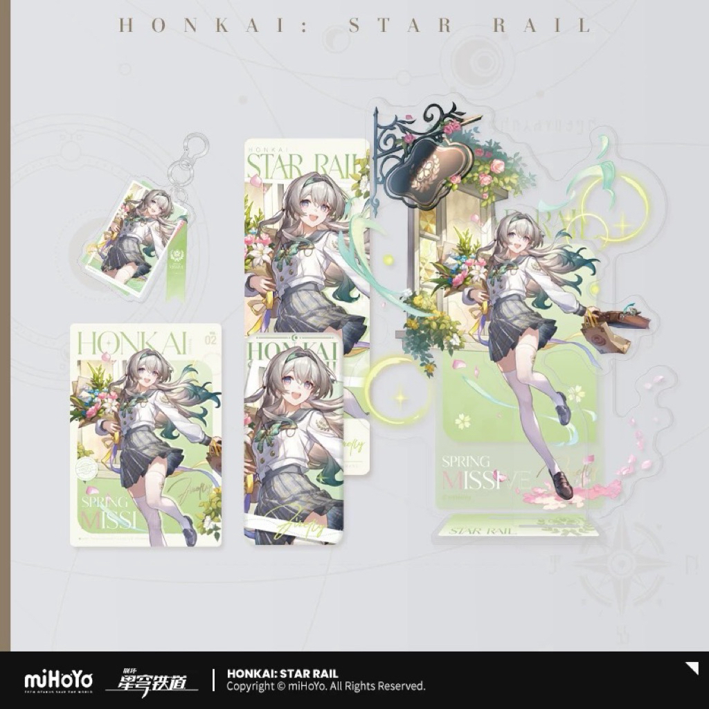 [พร้อมส่ง] official แท้ Firefly  Spring Square badge Honkai star rail Mihoyo
