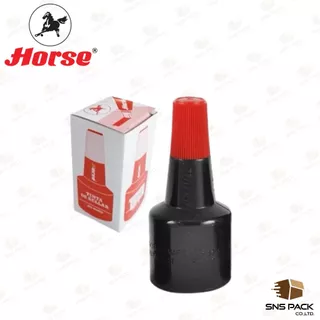 หมึกเติมแท่นประทับ Horse ตราม้า ไม่กันน้ำ 28 CC. (มีให้เลือก 5 สี)