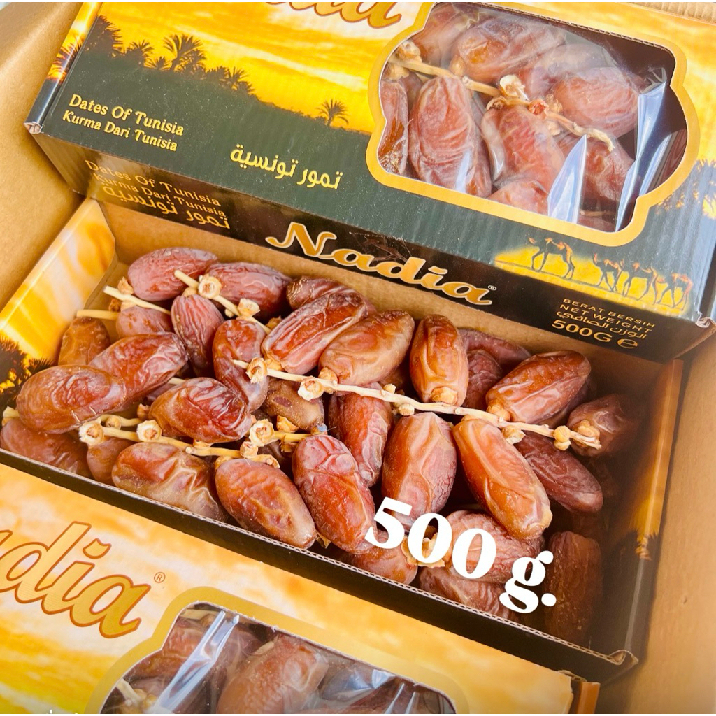 อินทผลัมเดทเรทนัวร์ติดก้าน NADIA 500 กรัม