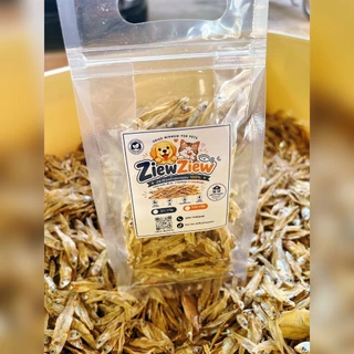 ZiewZiew ปลาซิวแก้วอบกรอบ ขนาด 100 กรัม สำหรับสัตว์เลี้ยง ขนมแมว อาหารแมว