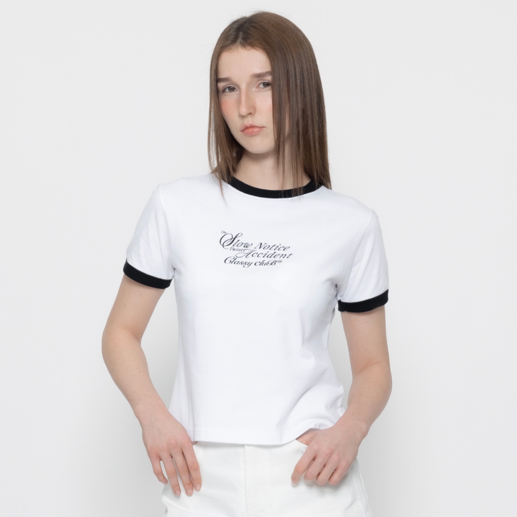 Classy Club - เสื้อยืด เเขนสั้น รุ่น Twist Ringer Baby Tee