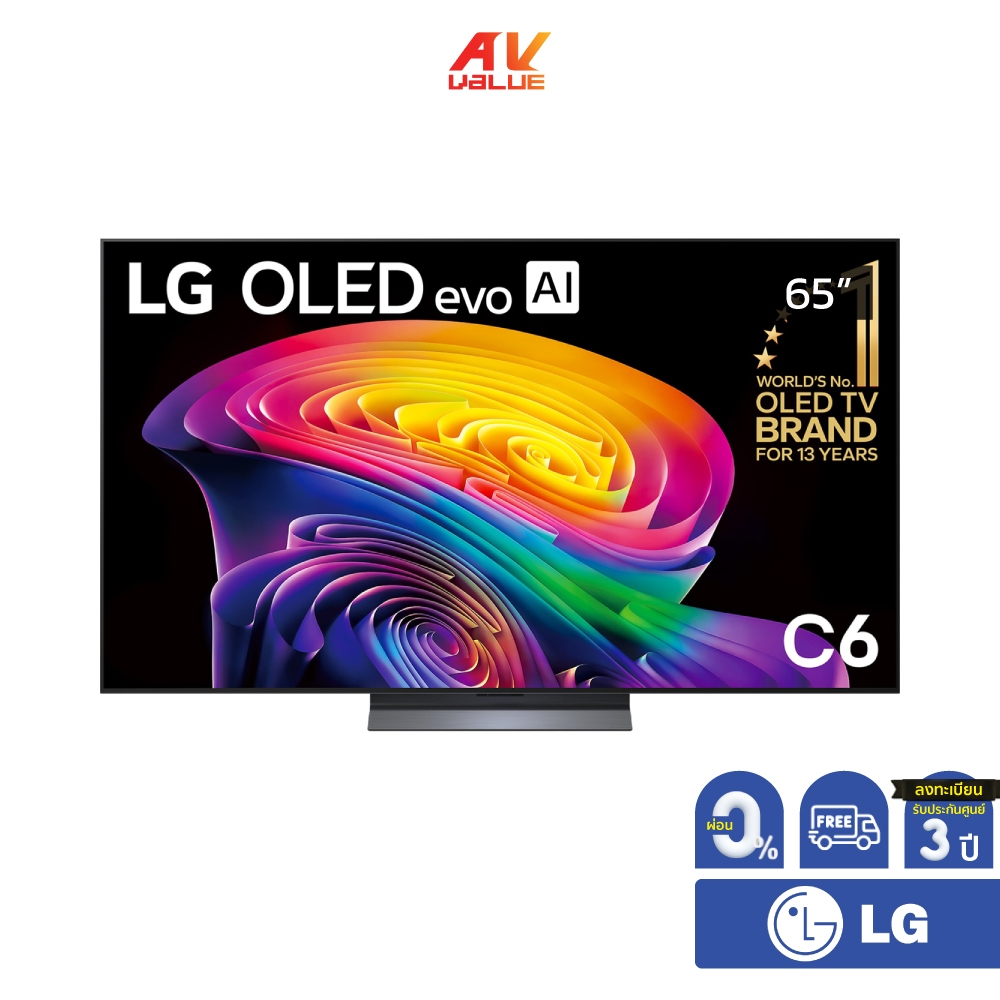 LG OLED evo AI 4K TV รุ่น OLED65C6PSA ทีวีขนาด 65 นิ้ว C6 Series ( 65C6 , 65C6PSA ) ** ผ่อน 0% **