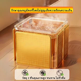 อ่างอาบน้ำพับเก็บได้ ทรงสี่เหลี่ยม ผ้าหนา 5 ชั้น กันรั่วไม่ยุบตัว แช่ตัวเต็มตัว ผู้ใหญ่เด็กใช้ได้ รองรับ COD