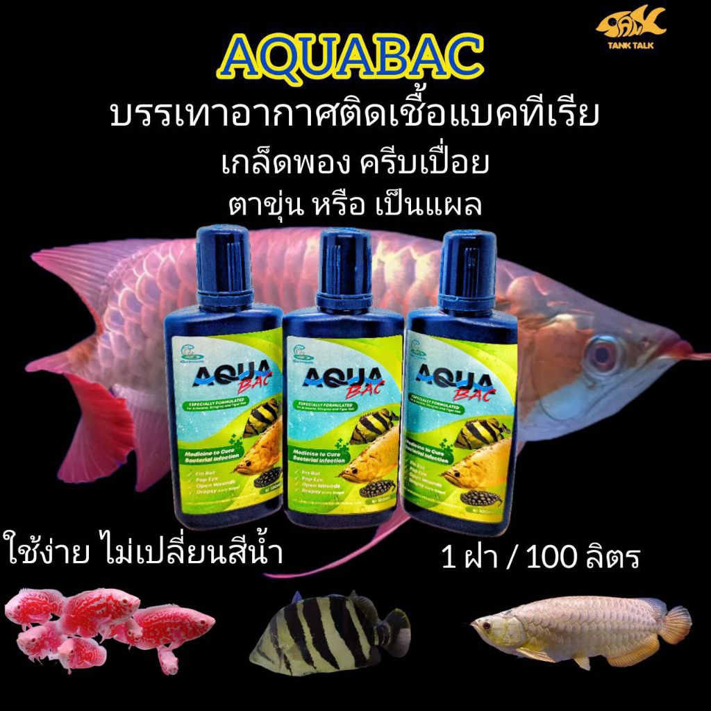 Aqua Bac สารละลายดูแลปลาสวยงาม สำหรับน้ำประปา