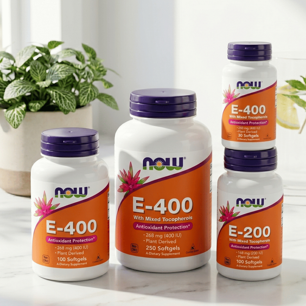 Vitamin E 200 IU / 400 IU w/ Mixed Tocopherols (Softgels) by NOW Foods