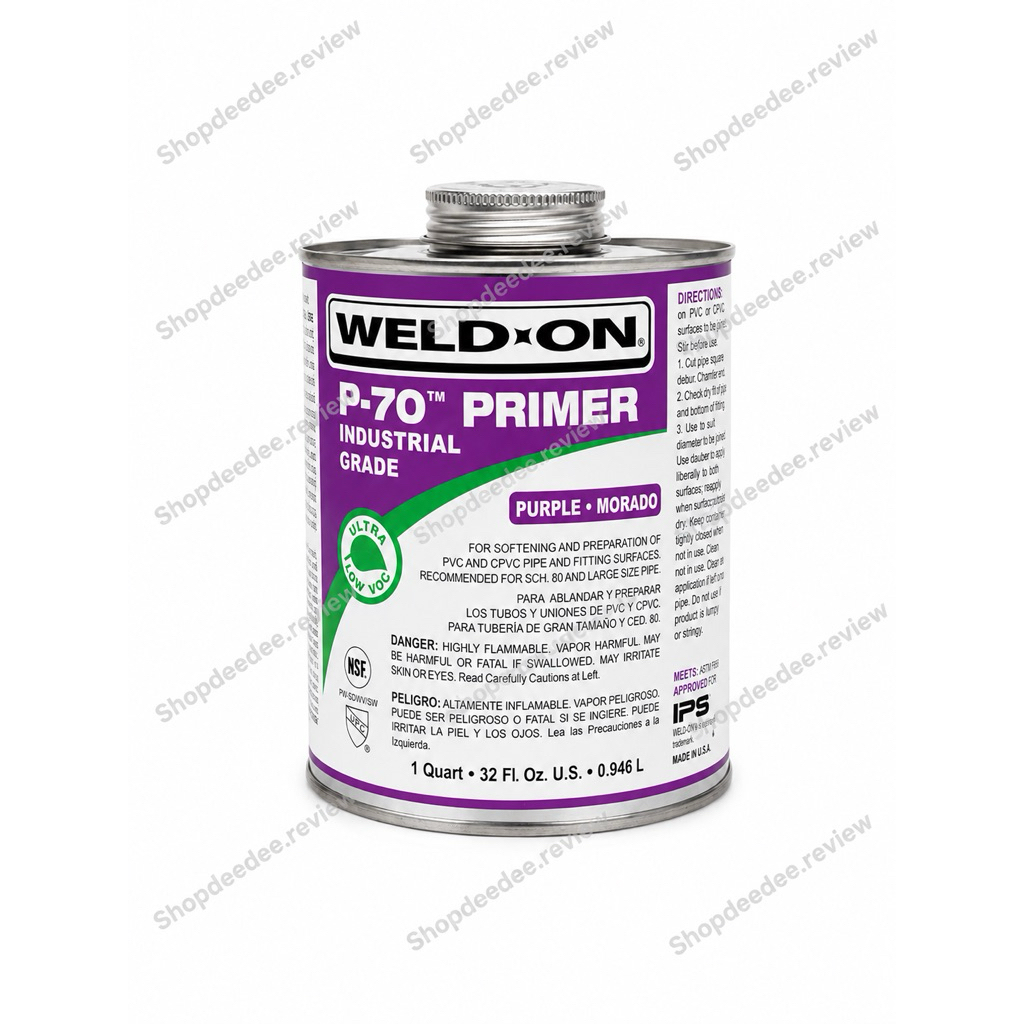 กาวทาท่อ UPVC Weld-On P-70 Primer 946 มล. สำหรับท่อ UPVC