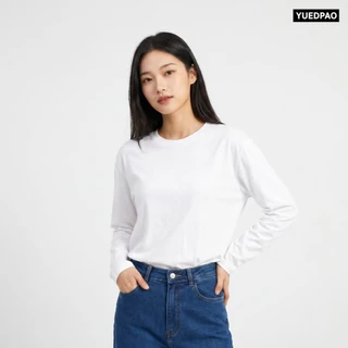 Yuedpao Ultrasoft Non-Iron (Long Sleeve) - White เสื้อยืดแขนยาว สีขาว ผ้านุ่ม ใส่สบาย ไม่ต้องรีด