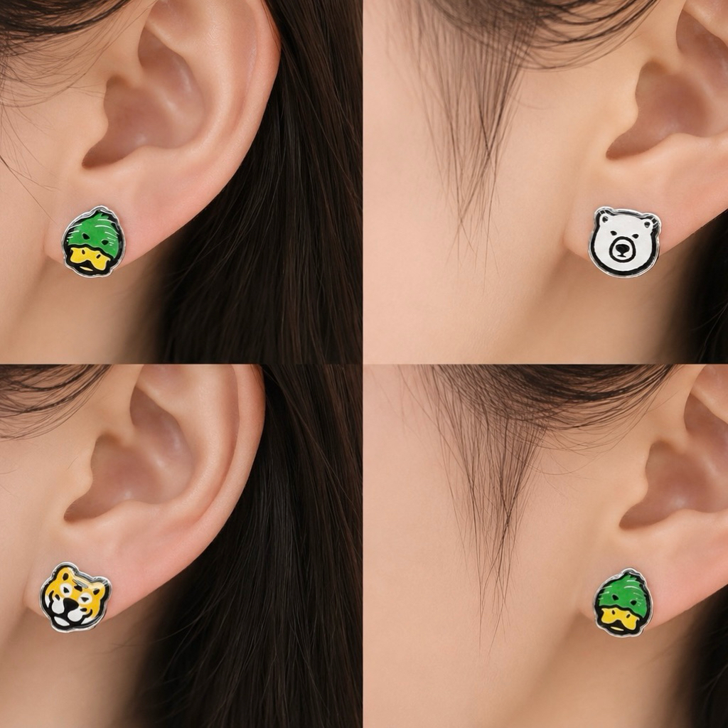 Humanmade Earrings animal พร้อมส่งของแท้จากshopแบบคู่และแยกชิ้น